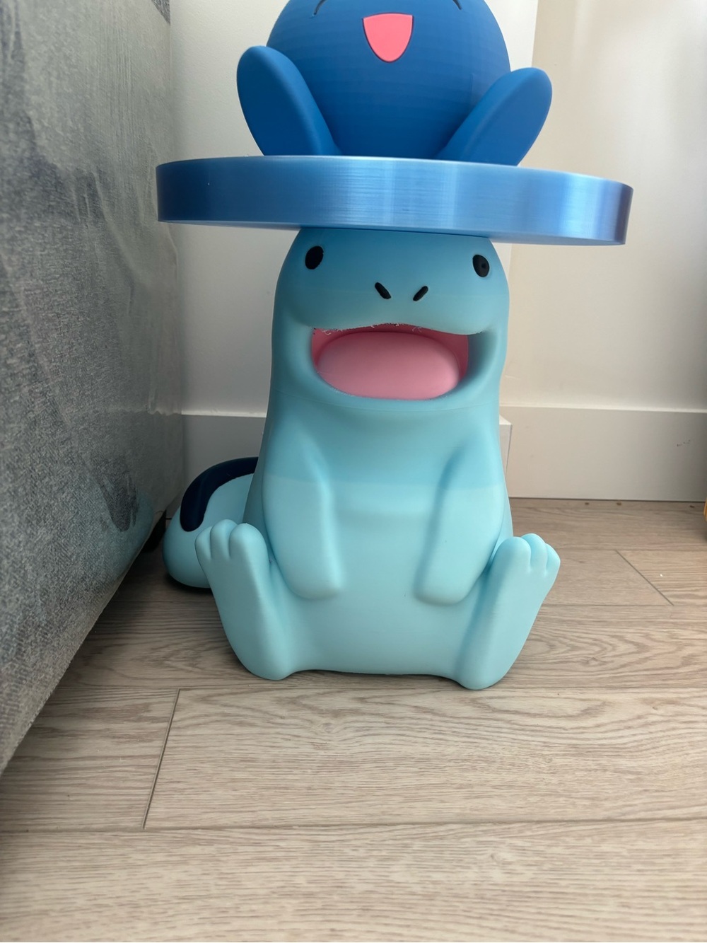 Cute Blue Dinosaur Side Table / Stool